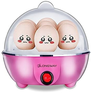 Multicolor Electric Egg Boiler with Capacity for 7 Eggs  Fast and Easy Egg Cooker with Auto Shut off